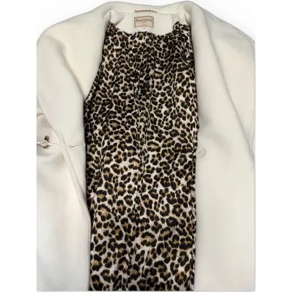 NWT Santinni London “Hepburn” Italian Virgin Wool & Cashmere Coat Size L - Picture 9 of 16